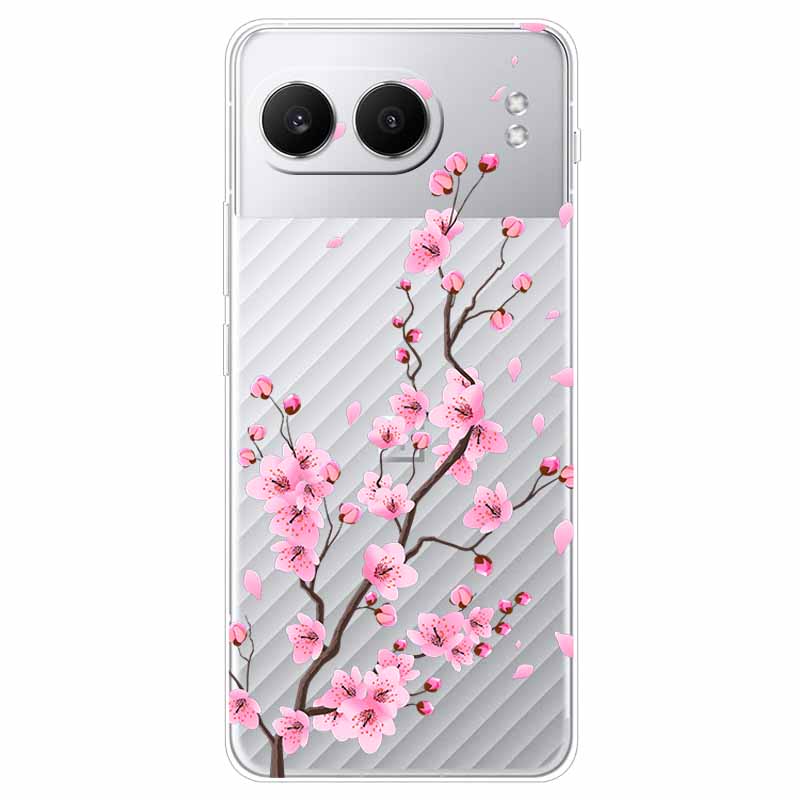 For One plus Nord 4 Case 6.74'' Flowers Transparent TPU Silicone Funda Capa for Oneplus Nord 4 Nord4 5G Soft Covers Coques bags
