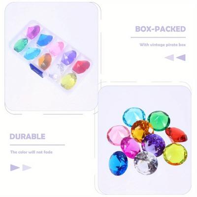 10 ks/krabice Čiré akrylové diamantové drahokamy Princeznovské šperky DIY rekvizity Příslušenství Drahokamy