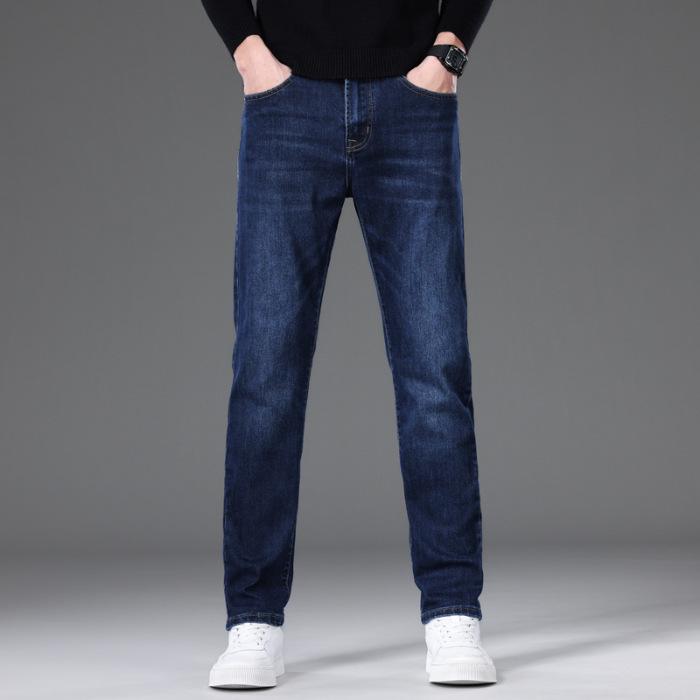 

Men s High-Waisted Straight-Leg Stretch Jeans - Thick Non-Ironing, Autumn/Winter, Style 6817H 30