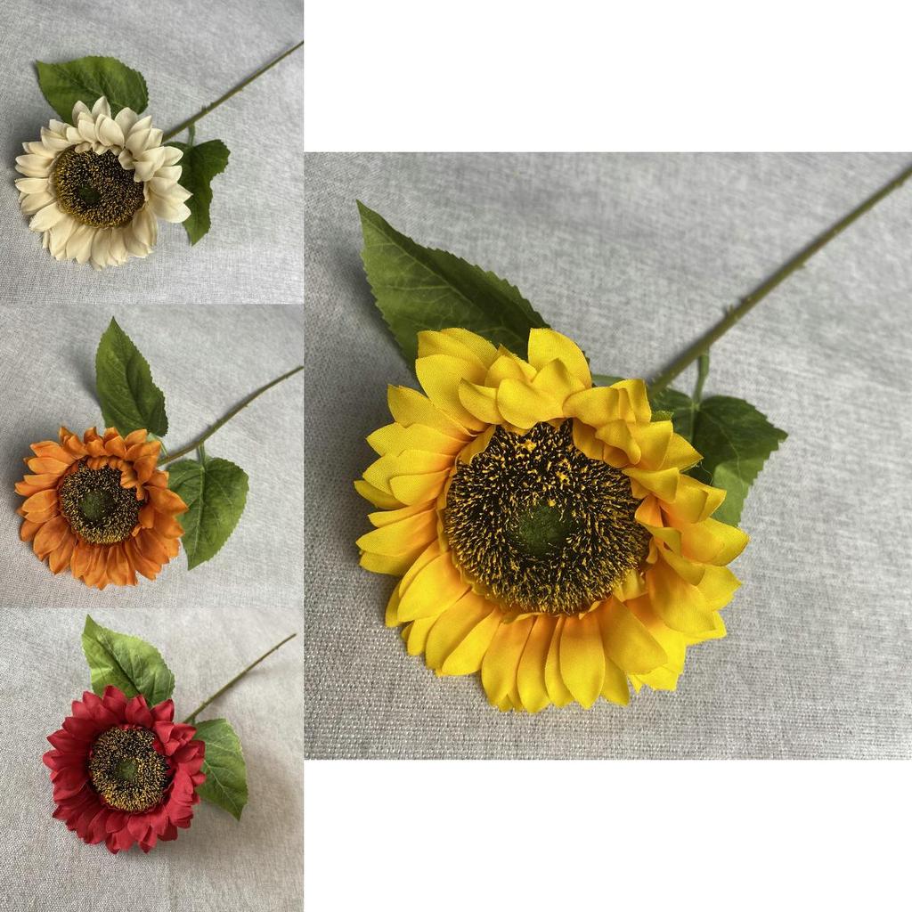Artificial Sunflower Single Stem For Wedding Photography And Home Decoration