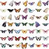 50 Transparent and Elegant Butterfly Sticker Packs, Waterproof Transparent PET Manual Material Decorative Guitar Notebook