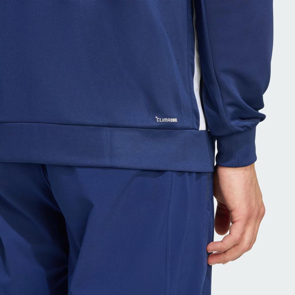 Adidas Essentials Climacool Moisture-Wicking Comfortable Striped Knit Sports Jacket Men Jackets KC8151