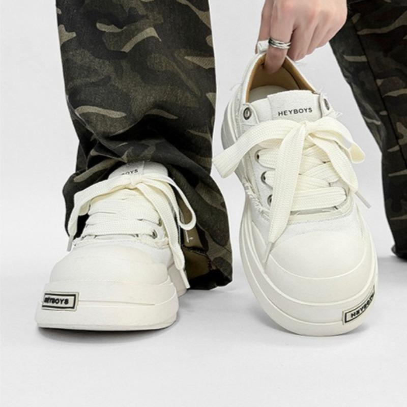 Fashion Shoes for Men Fashion Canvas Mens Shoes Heightening Casual Thick Sole Board Shoes Couple Trendy Platform Sneakers Zapatos Hombre