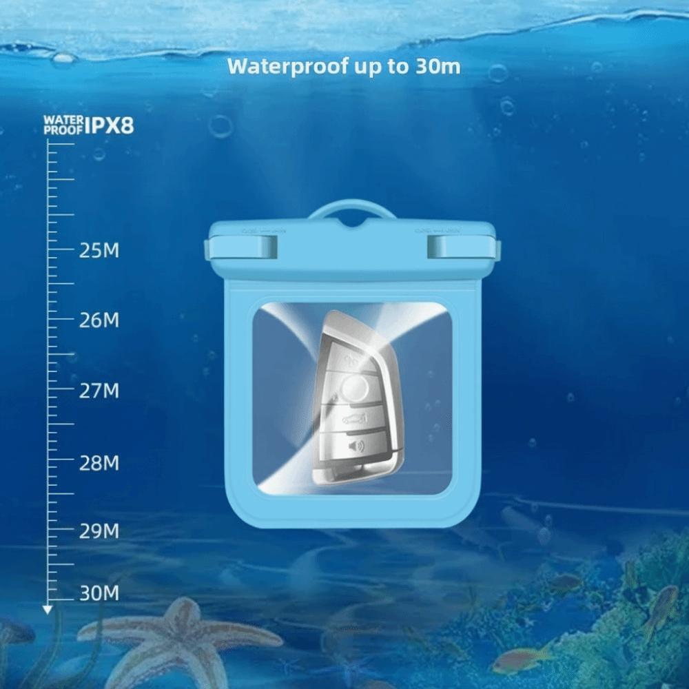 Durable 30M Underwater Waterproof Bag IPX8 Protection TPU Small Items Dry Bag Mini Waterproof Sack for Keys Wallet