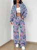 1116 New Popular Autumn and Winter New European and American Women's Clothing Flower Printing Suit Women