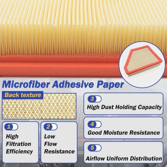 Engine Air Filter for 2010-2017 Equinox 2010-2017 Terrain L4 2.4L V6 3.0L 3.6L P