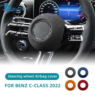 Italy Super Suede Steering Wheel Horn Cover For Mercedes Benz C E S Class W206 S206 W213 W223 GLS X167 EQS EQE GT 2025 2025 2025