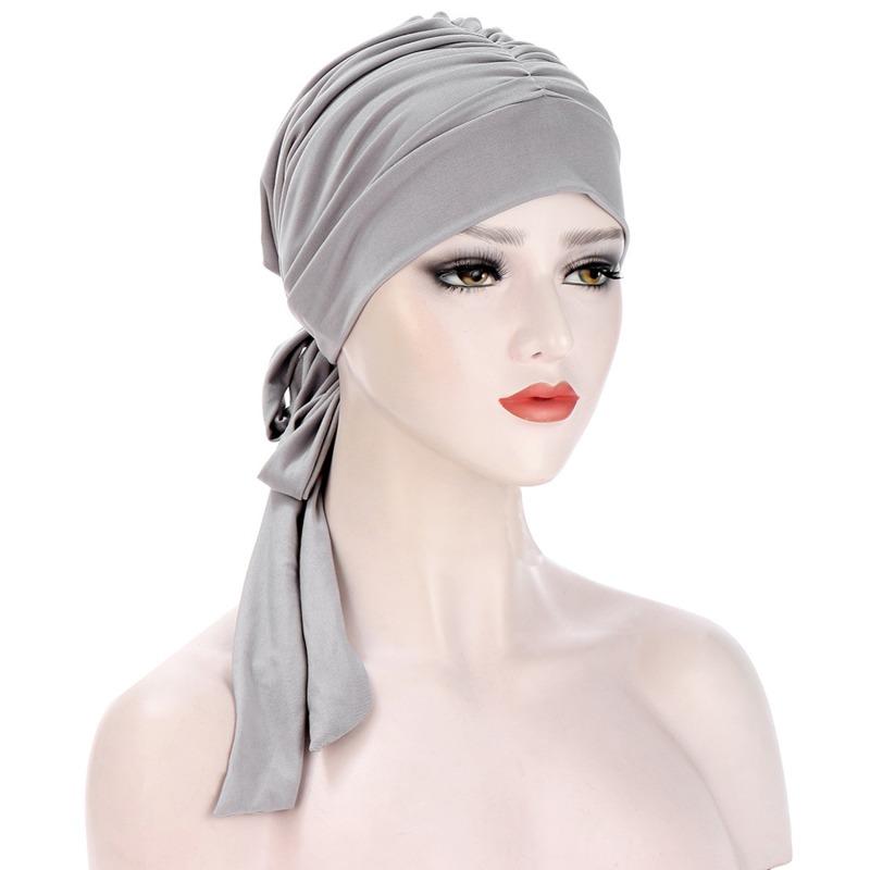New Fashion Printed Turban Hat Classic Cap Muslim Stretch Head Scarf Hat Cap Turban Bonnet Women Inner Chemotherapy Underscarf