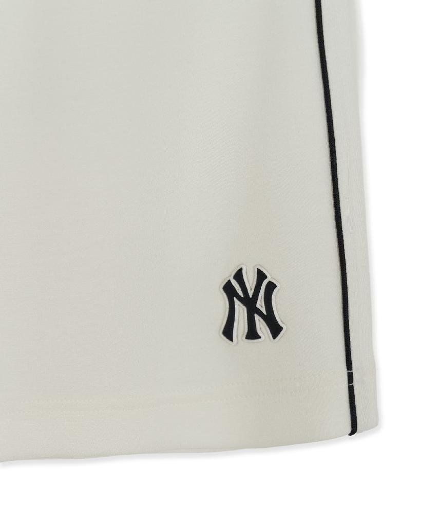 Emelbi Basic Small Logo Cooling Double-Sided Piping Half-Length Shorts Ny (Ivory)