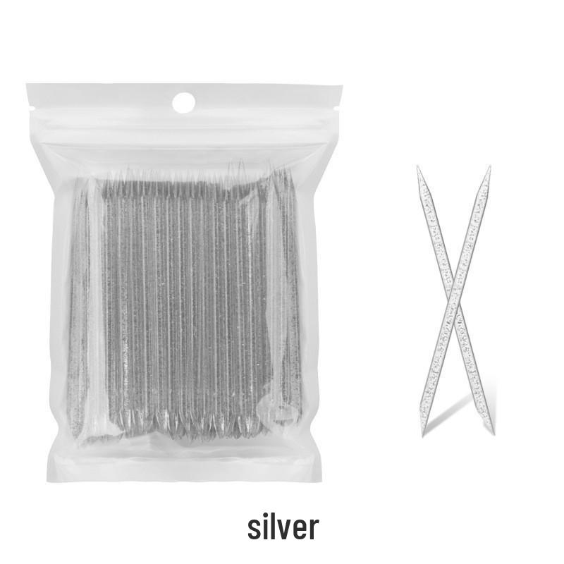 Crystal Rod 9.5cm Double-ended Nail Art Pen: Rhinestone Picker & Cuticle Pusher (100 pcs)