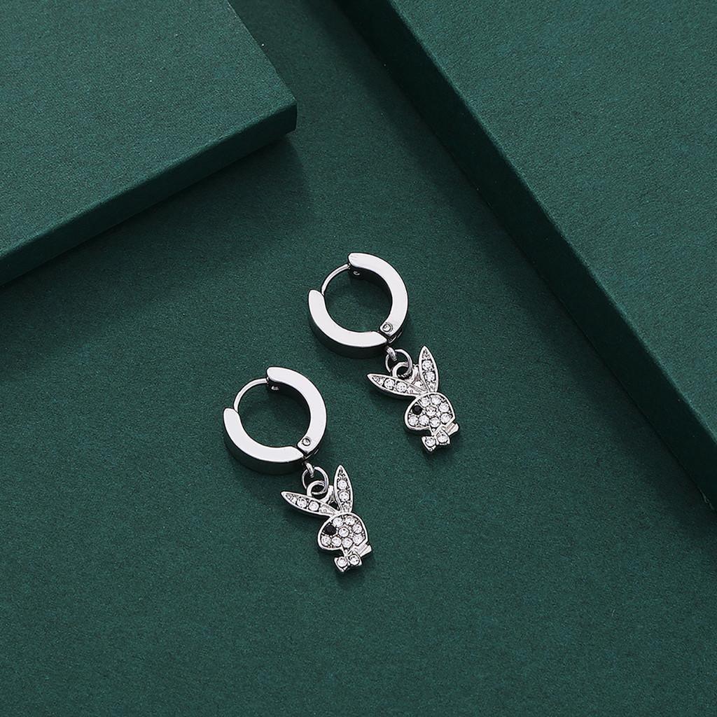 Trendy Creative And Alloy Bunny Clipon Earrings Adorable Animal Design