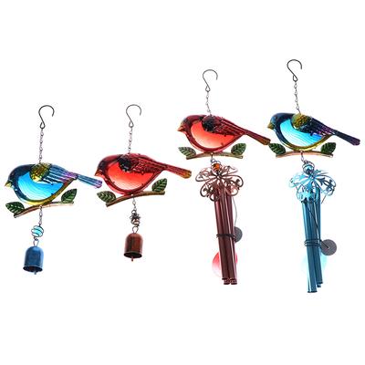 Portable Metal Glass Decor Wind Chimes Cute Bird Wind Chimes Hanging Bells