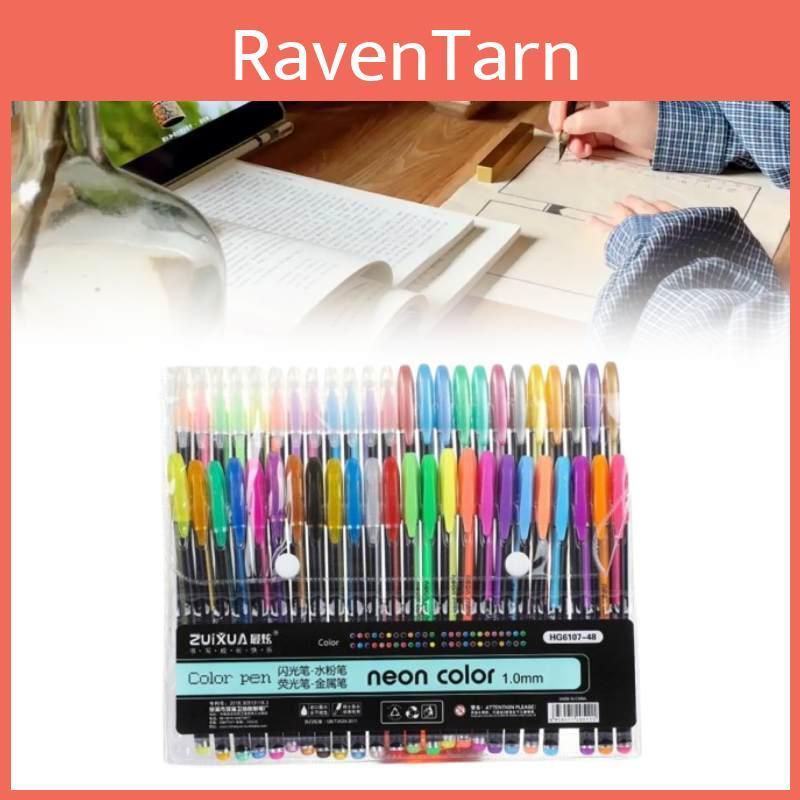 Basic Color Marker Set With 48 Fluorescent Pens For Students Art Projects And Doodle Creation