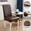 Solid Color PU Leather Chair Cover Restaurant Office Backrest Chair Cover Waterproof  Cat-scratch Home Decoration Seat Cover