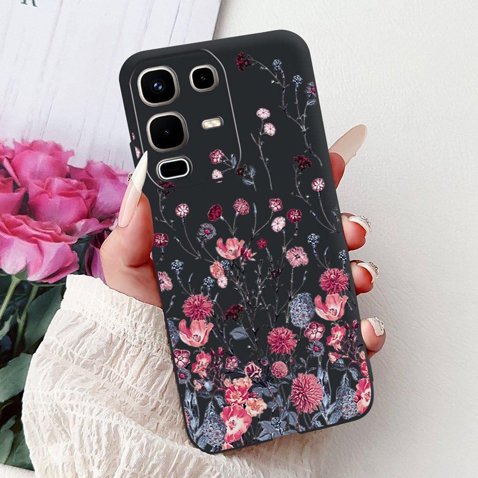 Per Infinix Note 50s X6870 Cover Posteriore Per Infinix Note 50s 5G Custodia Silicone Moda Lusso Fiori Gatto Carino Dipinto Divertente Paraurti
