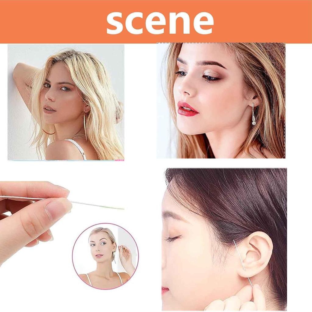 360Pcs Hygienical Ear Hole Cleaner Disposable Floss Earrings Hole Piercing Cleaning Line Removal Tools for Women Girls