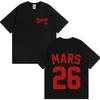 Sänger Bruno Mars Harajuku Buchstaben Print T-Shirt Herren Damen Ästhetischer Doppelseitiger Druck 90er Jahre Baumwolle Übergroßes Kurzarm-T-Shirt