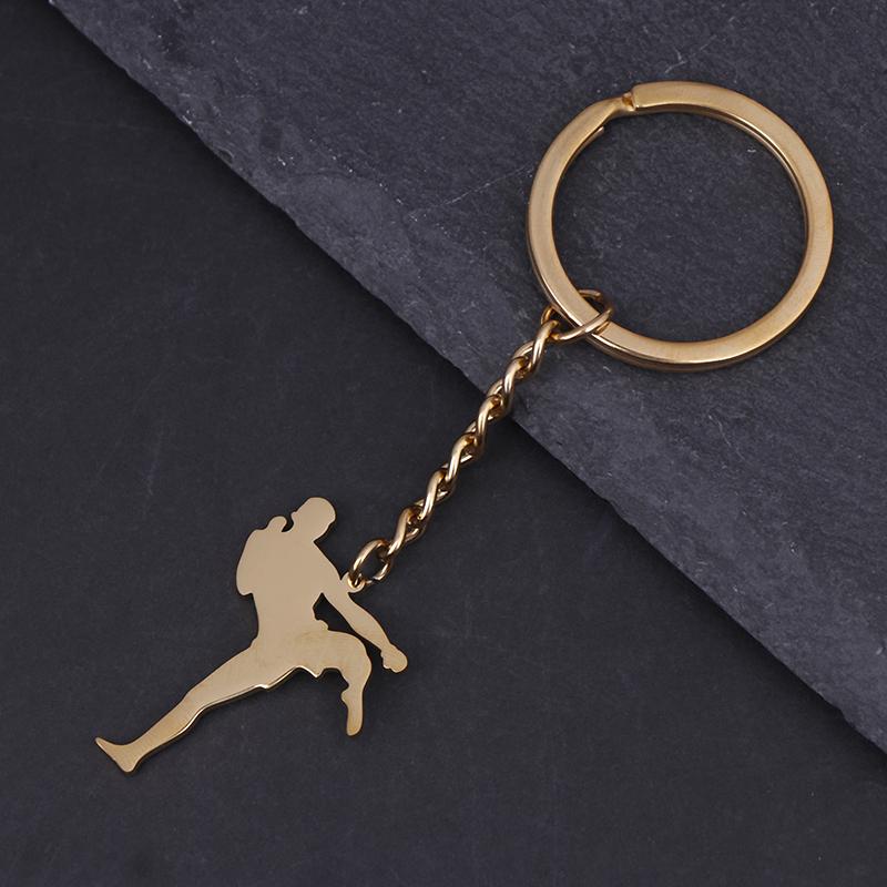 

Брелки для ключей с высоким ударом тхэквондо для мужчин из титановой стали, спортивные подвески для каратэ, джиу-джитсу, ювелирные изделия для мужчин, подарки для спортзала для мальчиков GD1