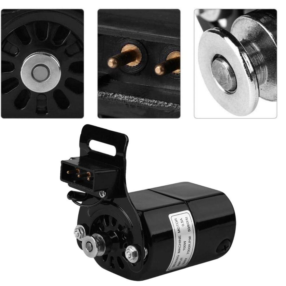 220V 100W Sewing Machine Motor Durable Safety Protection Home Sewing Machine Parts 7000 RPM Counterclockwise Rotation