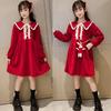 Girls Red Princess Dress for Christmas and New Year Holidays