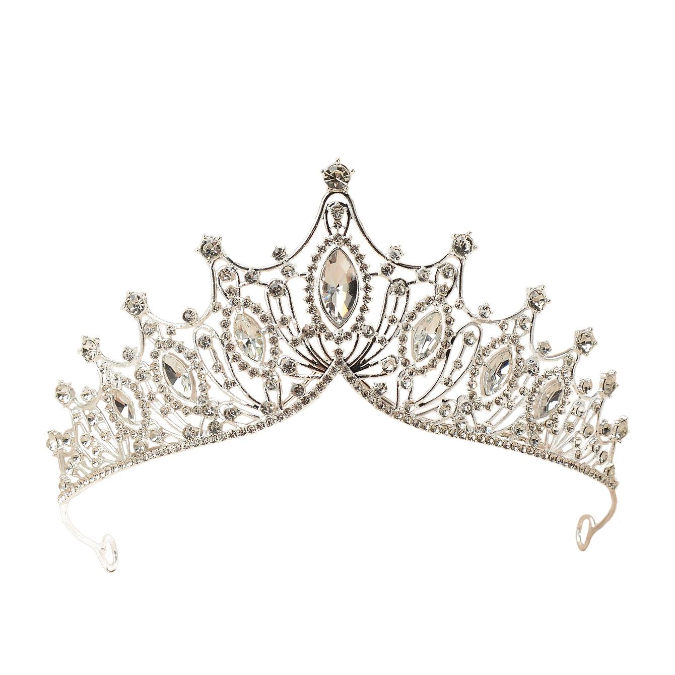 

Маленькая корона, детские аксессуары для волос для маленьких принцесс, корейские новые, сплав, стразы, серебряная корона, свадебный головной убор высокого класса