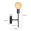 E27 4W Simple Creative Double Head Modern Personality American Aisle Bedroom Bedside Led Bathroom Industrial Style Wall Lamp