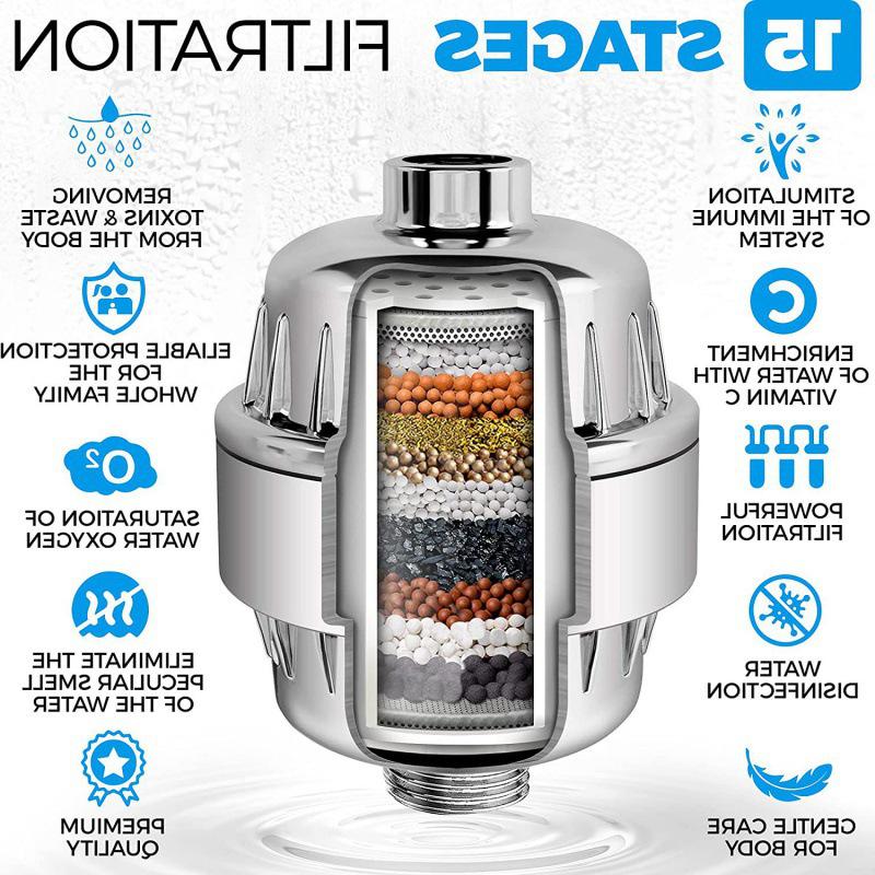 Premium Shower Filter Set: 10-15 Layers, 17-25 Levels, Water Purification Core for Enhanced Shower Experience