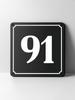 Metal House Number Sign, Black White Contrast, Outdoor Wall Decor for Home Street