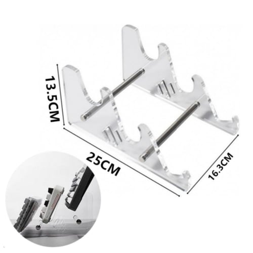 Keyboard Stand, Office Keyboard Holder | Keyboard Tilt Stand, Acrylic 3-Tier Keyboard Storage Holder for Tablets and Photo Frames, Clear Acrylic Keybo