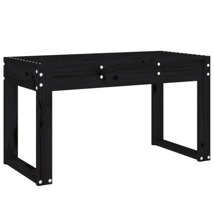 VidaXL Garden Bench Black 80x38x45 Cm Solid Pine Wood 825090
