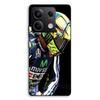 Phone Case - MANIACASE - Xiaomi Redmi Note 13 5G - Silicone TPU - Valentino Rossi 46 Pattern - Black
