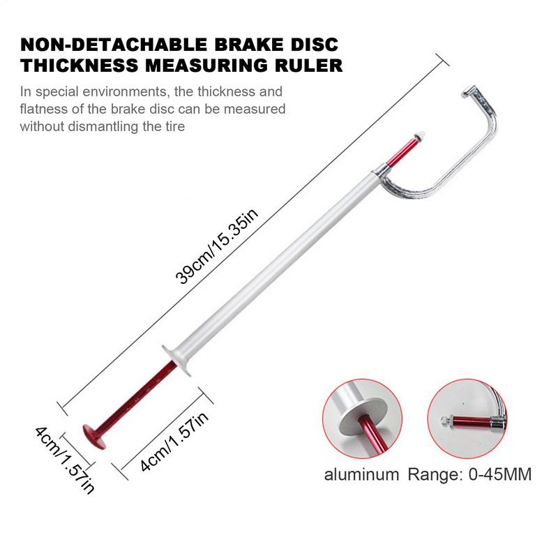 Brake Disc Measuring Tool 0-45mm Aluminum Alloy Thickness Measuring Gauge Wear Test Detection Depth Verniers Caliper For Car