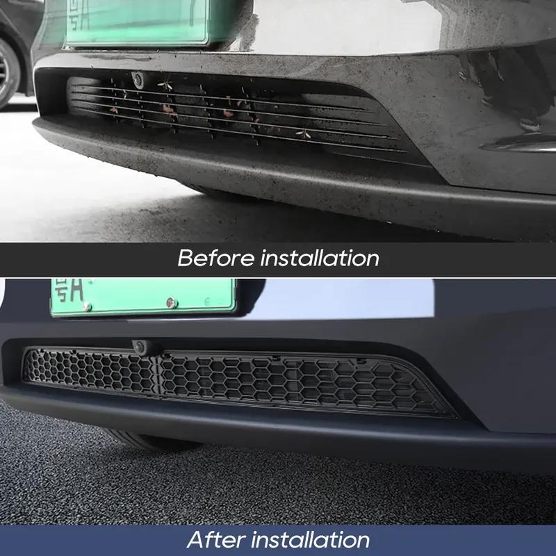 For Tesla Model Y Juniper 2025 Launch Inner Vent Grille Front Lower Bumper Anti Insect Net Mesh Air Inlet Anti Dust Proof Cover