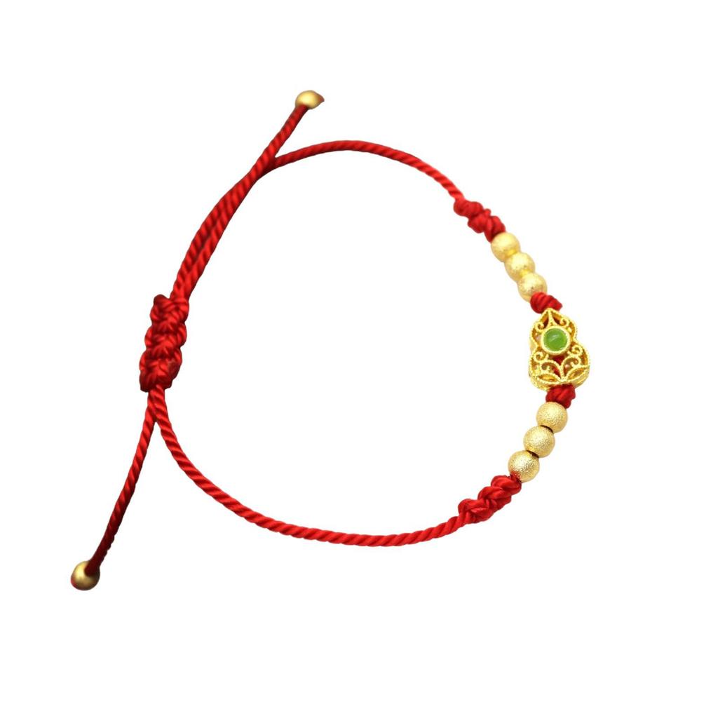 Adjustable Red Gourd Bracelet for Women - Year of the Rat, Versatile & Stylish