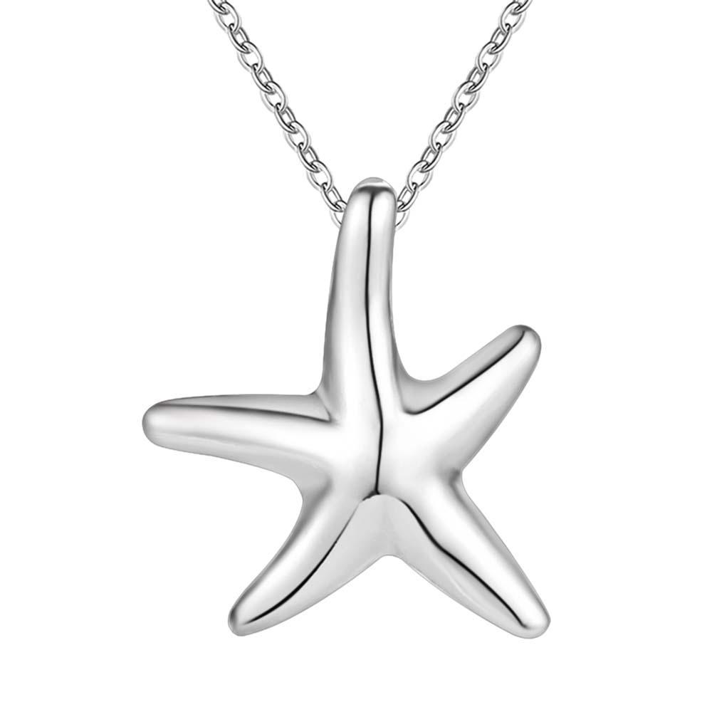 925 Sterling Silver Necklace Pendan Starfish For Women Exquisite Student Girlfriend Jewelry Accessories Wedding GiftGood product