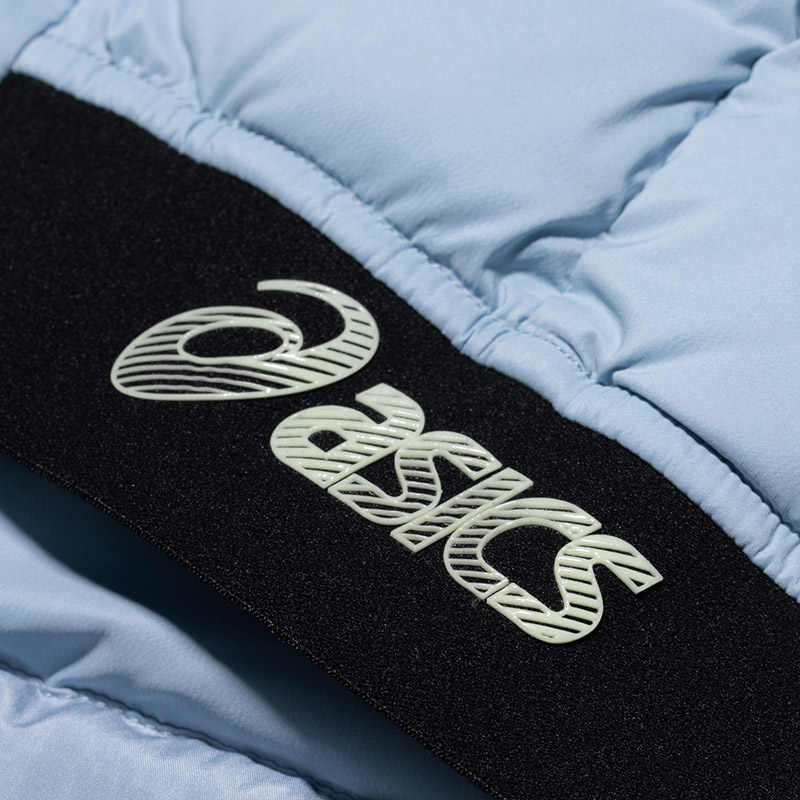Asics Logo Hooded Casual Sports Long Sleeve Down Jacket Women Jackets Light-Blue 2032C319-400