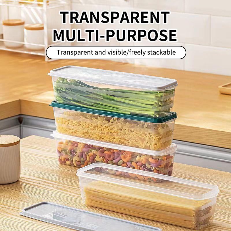 Sealed Refrigerator Storage Box Fresh Keeping Clear Food Container BPA Free for Kitchen Fridge Organization