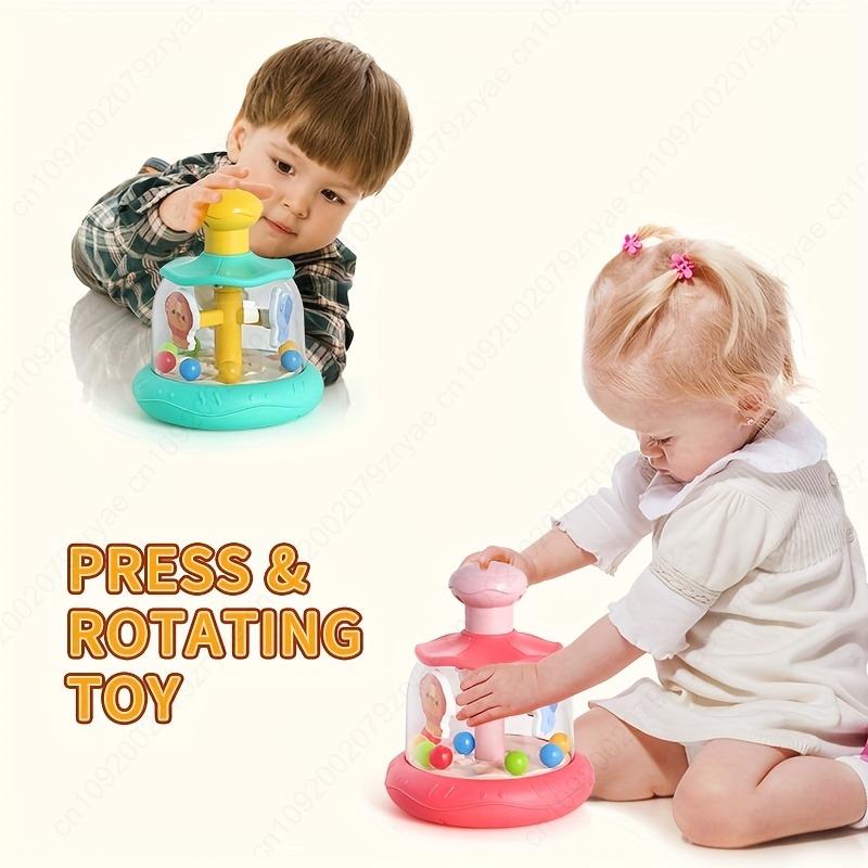 Non-Toxic Interactive Educational Dome Toy With Elephant Design Press & Spin Fun For Kids Perfect Birthday Or Christmas Gift