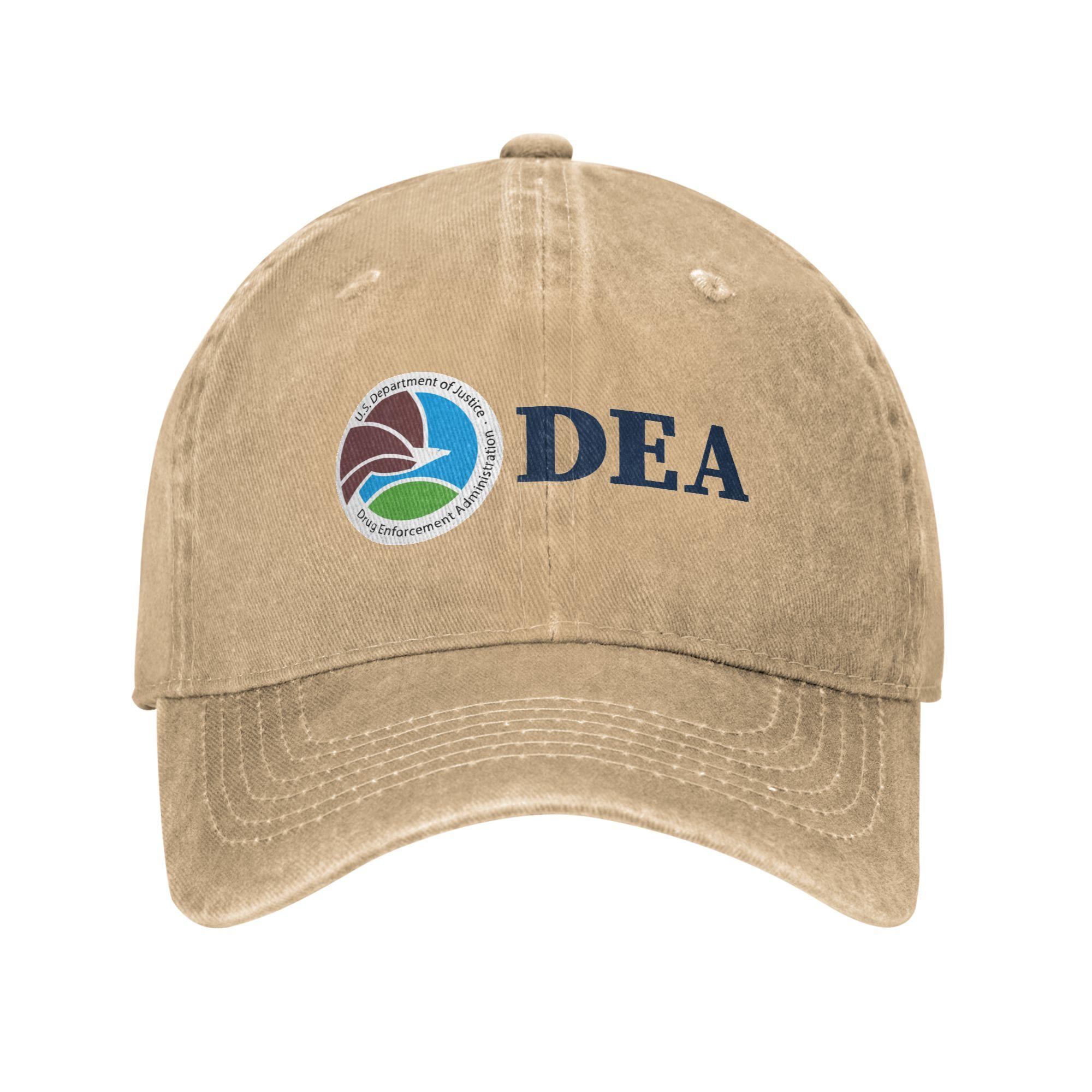 

US DEA Federal Interdiction Agency Logo Baseball Caps Classic Distressed Denim Snapback Cap for Men Women Adjustable Hats Cap One Size хаки
