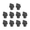 Potentiometer Knobs, ABS Guitar Knobs, Aluminum Plastic, Low Power Rated, Stereo/Double Bass, 6mm, 180 Degree Handle Type, Black, Pack of 10