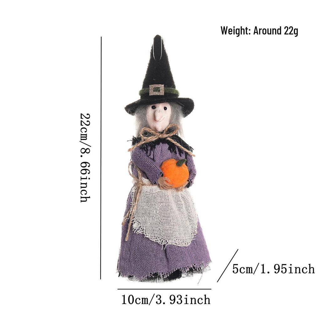 Witch Broom & Ghost Pendant Ceiling Halloween Decoration