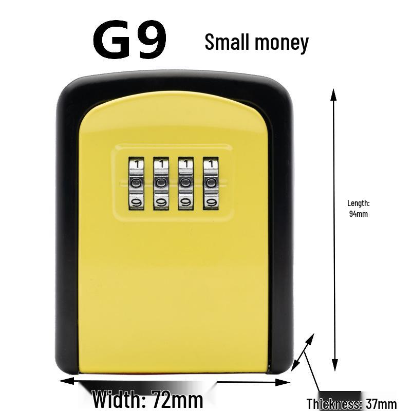 Temporary Key Storage Box for Construction Sites and Dorms with Anti-Theft Lock and Peephole