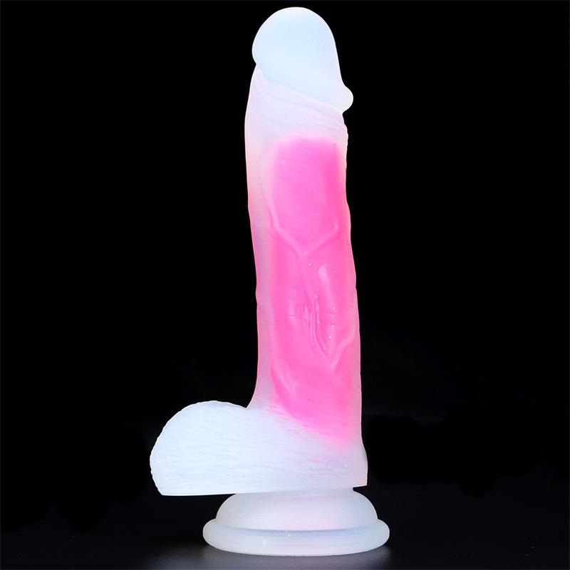 Ženské dildo Silikonové produkty Simulace Dospělý Malý Průhledný Svítící Měkké Sexuální Hračky