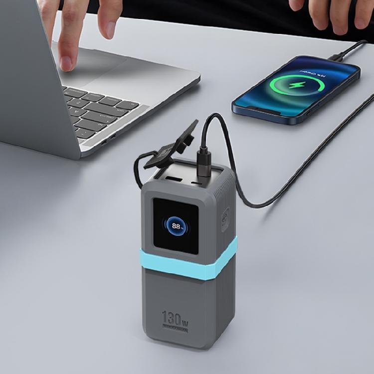 Shockproof Silicone Case for 130W/100W 20000mAh Energy Bank Fast Charging Cable Organizers Storage Case Silicone Guard