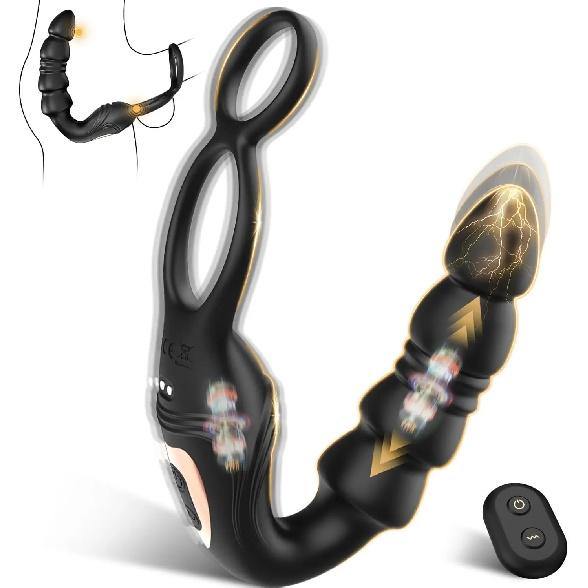 Anal Vibrator Male Sex Toys for Men Prostate Massager With Penis Ring Remote Anal Toy Adults Product Butt Plug for Women Gay