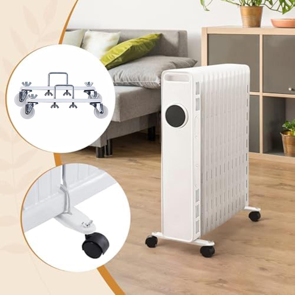 2 Stück 360 Grad drehbare elektrische Heizungsständer mit Rädern Einfache Installation Elektrische Heizung Heizkörper Rollen