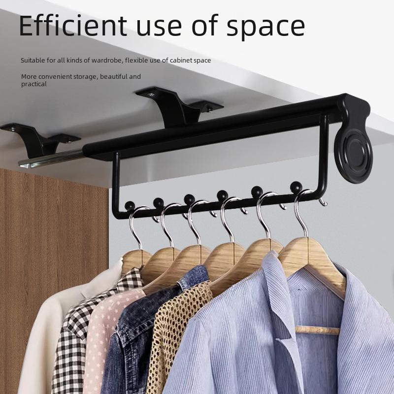 Adjustable Pull-Out Wardrobe Clothes and Pants Rack