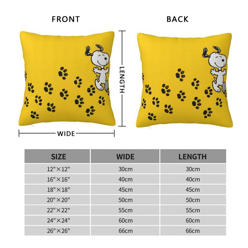 Custom Modern S-Snoopys Dog Paw Print Cushion Cover Polyester Pillow Case
