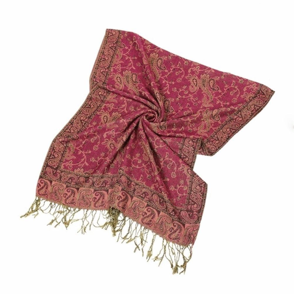 Ethnic Style Sunscreen Shawl Sun Protection Cashmere Scarf Soft Paisley Shawl  Travel