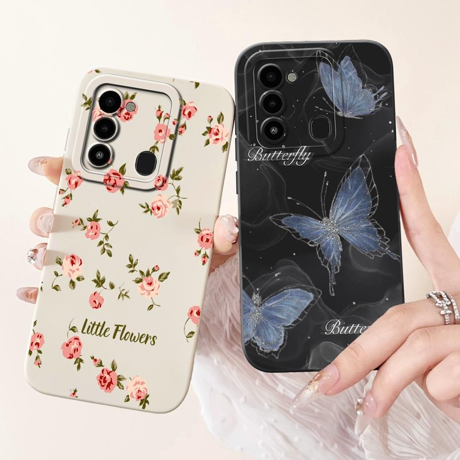 For Tecno Spark 8C Case KG5k KG5j KG5n Luxury Candy Painted Cover Soft TPU Shell For Tecno Spark Go 2022 KG5 Spark8C Phone Cases